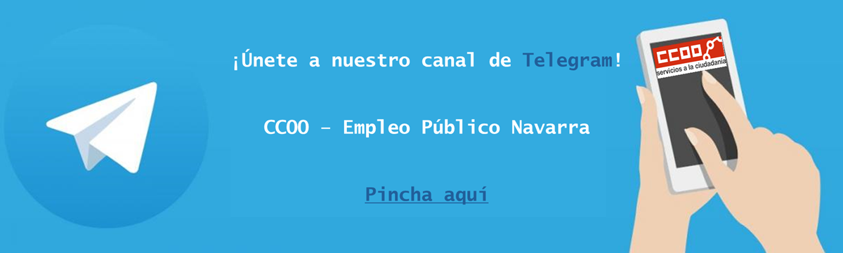 Canal Telegram de FSC-CCOO Navarra sobre empleo pblico